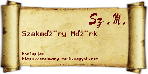 Szakmáry Márk névjegykártya